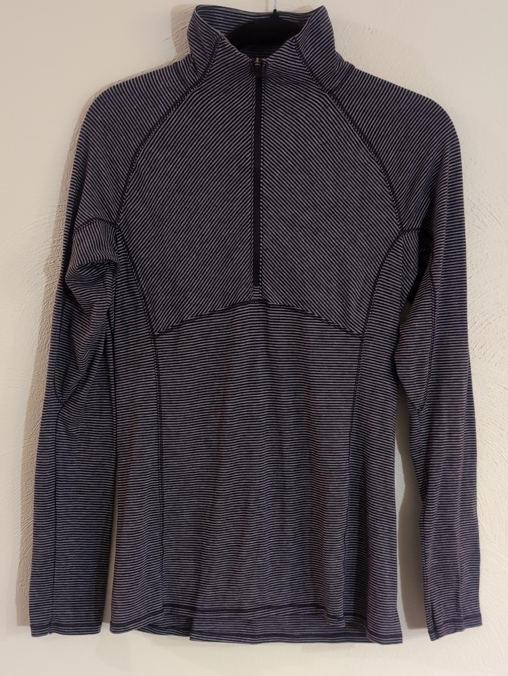 Columbia Women's Dark Purple & Gray Striped Quarter-Zip Pullover